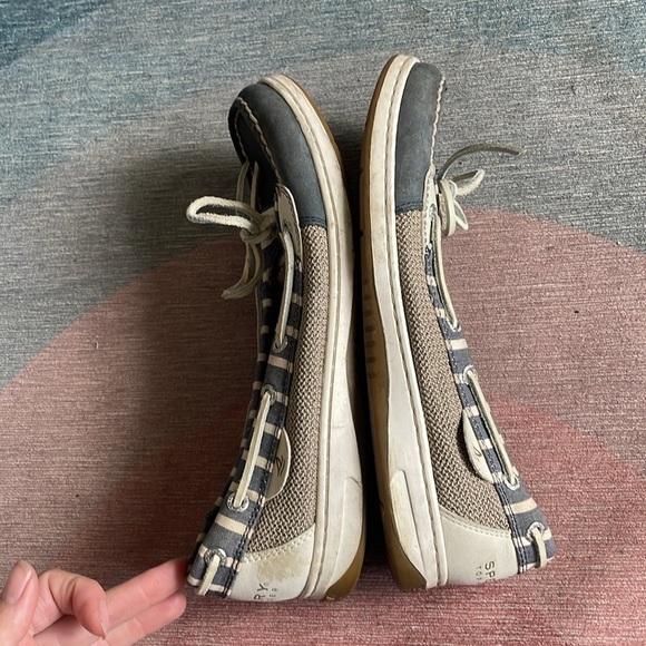 Sperry Nautical Gray Moccasin-Style Boat Shoes with Rawhide Laces - Picture 9 of 13